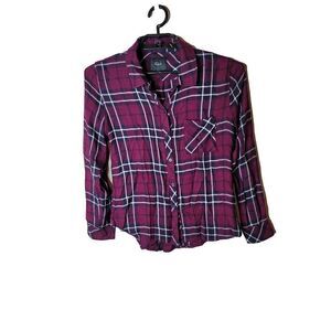 Rails Women's Red Plaid Shirt Size Small t75